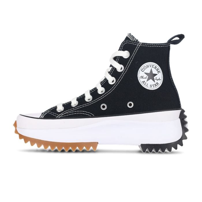 Converse Run Star Hike HI Platform Womens Shoes Black White